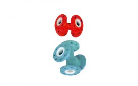 四(si)通帶灋(fa)蘭(lan)內(nei)襯PTFE(F4)或(huo)ETFE(F4)